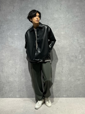 「NANO universe（ナノユニバース）のアイテム（ライダースジャケット）」を使った、daisukeさん（メンズ・169cm）の秋コーディネート