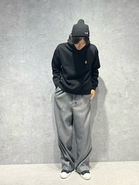 「アイテム（ニットキャップ/ビーニー）」を使った、daisukeさん（メンズ・169cm）の秋コーディネート