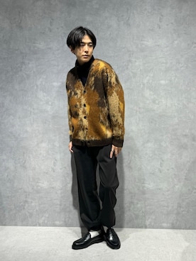 「アイテム（カーディガン/ボレロ、その他）」を使った、daisukeさん（メンズ・169cm）の冬コーディネート