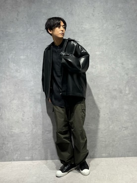 「NANO universe（ナノユニバース）のアイテム（ライダースジャケット）」を使った、daisukeさん（メンズ・169cm）の秋コーディネート
