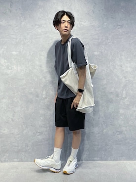 「アイテム（トートバッグ）」を使った、daisukeさん（メンズ・169cm）の夏コーディネート