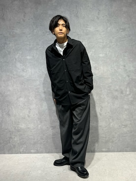 「NANO universe（ナノユニバース）のアイテム（スラックス）」を使った、daisukeさん（メンズ・169cm）の秋コーディネート