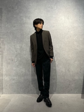 「アイテム（スーツジャケット）」を使った、daisukeさん（メンズ・170cm）の冬コーディネート