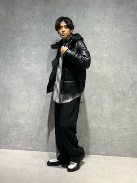 「NANO universe（ナノユニバース）のアイテム（スラックス）」を使った、daisukeさん（メンズ・169cm）の秋コーディネート
