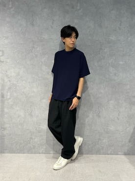 「アイテム（ニット/セーター）」を使った、daisukeさん（メンズ・170cm）の夏コーディネート