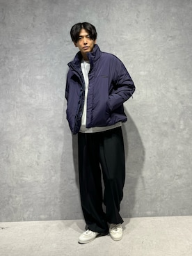 「NANO universe（ナノユニバース）のアイテム（ブルゾン）」を使った、daisukeさん（メンズ・169cm）の秋コーディネート