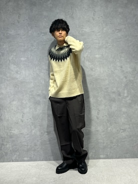 「NANO universe（ナノユニバース）のアイテム（スラックス）」を使った、daisukeさん（メンズ・169cm）の秋コーディネート