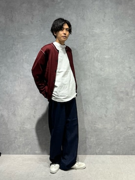 「NANO universe（ナノユニバース）のアイテム（Tシャツ/カットソー）」を使った、daisukeさん（メンズ・169cm）の秋コーディネート