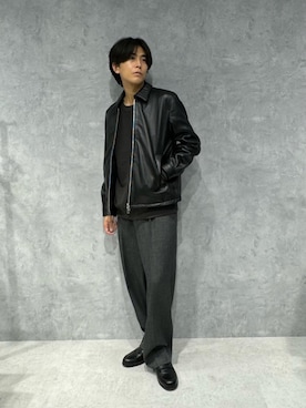 「NANO universe（ナノユニバース）のアイテム（Tシャツ/カットソー）」を使った、daisukeさん（メンズ・170cm）の秋コーディネート