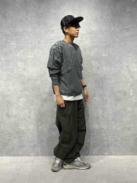 「アイテム（ニット/セーター）」を使った、daisukeさん（メンズ・169cm）の夏コーディネート