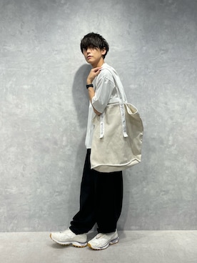 「アイテム（トートバッグ）」を使った、daisukeさん（メンズ・169cm）の夏コーディネート