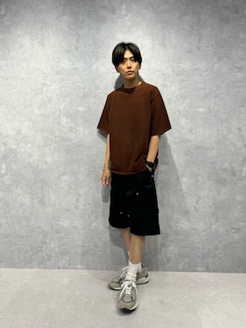 「アイテム（ニット/セーター）」を使った、daisukeさん（メンズ・169cm）の夏コーディネート