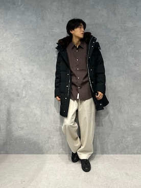 「アイテム（ダウンジャケット/コート）」を使った、daisukeさん（メンズ・170cm）の秋コーディネート
