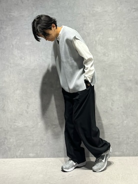 「アイテム（ベスト）」を使った、daisukeさん（メンズ・169cm）の秋コーディネート