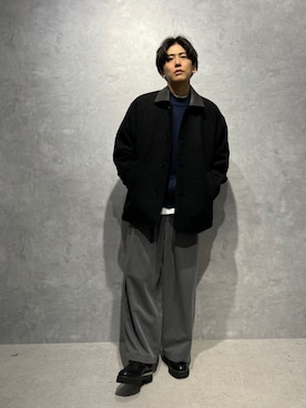 「NANO universe（ナノユニバース）のアイテム（ジャケット/アウター）」を使った、daisukeさん（メンズ・169cm）の冬コーディネート