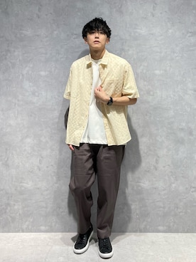 「NANO universe（ナノユニバース）のアイテム（スニーカー）」を使った、daisukeさん（メンズ・169cm）の春コーディネート
