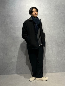 「NANO universe（ナノユニバース）のアイテム（ジャケット/アウター）」を使った、daisukeさん（メンズ・169cm）の冬コーディネート