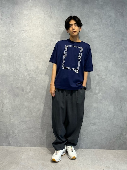 Anti Soaked(R)×NYC スクエア刺繍 汗染み防止Tシャツ Anti Soaked(R)×NYC スクエア刺繍 汗染み防止Tシャツ | NANO