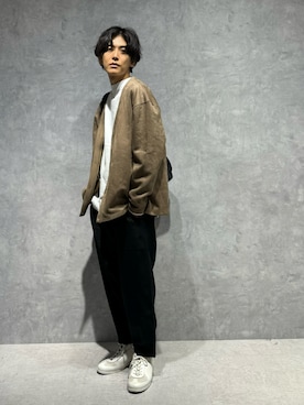 「NANO universe（ナノユニバース）のアイテム（スラックス）」を使った、daisukeさん（メンズ・169cm）の秋コーディネート