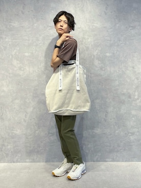 「アイテム（トートバッグ）」を使った、daisukeさん（メンズ・169cm）の夏コーディネート