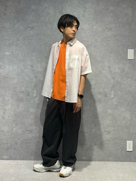 「夏服」｜「アイテム（スラックス）」を使った、daisukeさん（メンズ・169cm）の夏コーディネート