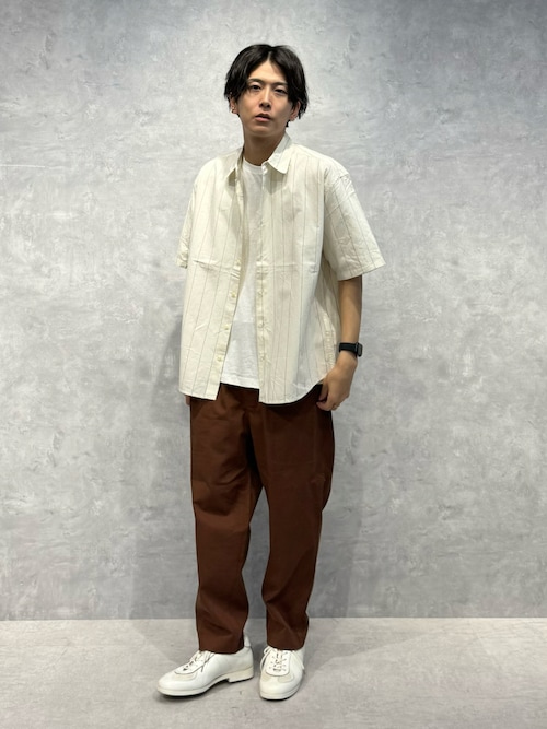 【美品】ヨリ Yori ウールタックパンツ イージーパンツ オフホワイト 34 Yoli ヨリ｜コットンイージーパンツ（ホワイト）