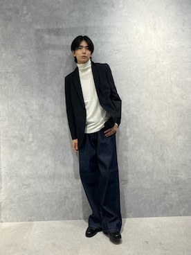 「アイテム（スーツジャケット）」を使った、daisukeさん（メンズ・170cm）の秋コーディネート