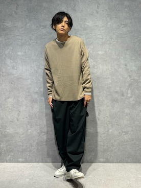 「アイテム（ニット/セーター）」を使った、daisukeさん（メンズ・169cm）の夏コーディネート