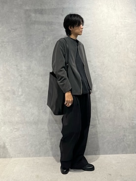 「アイテム（ライダースジャケット）」を使った、daisukeさん（メンズ・170cm）の秋コーディネート