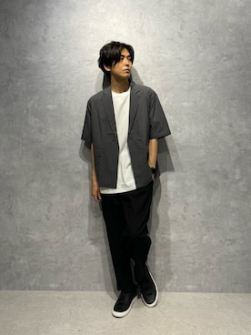 「アイテム（ジャケット/アウター）」を使った、ドイダイスケさん（メンズ・169cm）の夏コーディネート