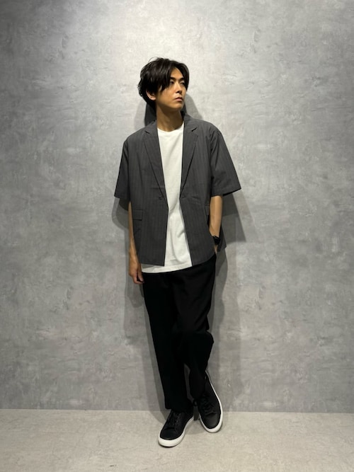 cen. タイプライターシャツジャケット OHGA yori シャツ 襟 半袖 cen. タイプライターシャツジャケット OHGA yori シャツ 襟 半袖