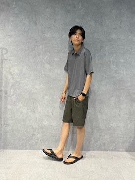 「アイテム（ポロシャツ）」を使った、daisukeさん（メンズ・170cm）の夏コーディネート