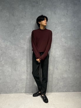 「アイテム（ニット/セーター）」を使った、daisukeさん（メンズ・170cm）の夏コーディネート