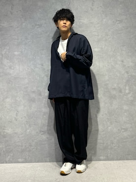 「NANO universe（ナノユニバース）のアイテム（スラックス）」を使った、daisukeさん（メンズ・169cm）の秋コーディネート