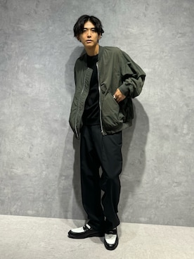 「NANO universe（ナノユニバース）のアイテム（ブルゾン）」を使った、daisukeさん（メンズ・169cm）の秋コーディネート
