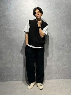 「アイテム（ベスト）」を使った、daisukeさん（メンズ・169cm）の冬コーディネート