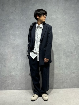 「NANO universe（ナノユニバース）のアイテム（スラックス）」を使った、daisukeさん（メンズ・169cm）の冬コーディネート