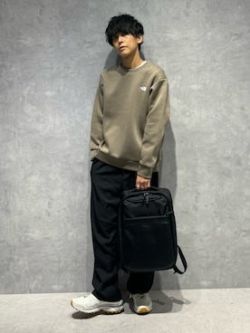 「NANO universe（ナノユニバース）のアイテム（スラックス）」を使った、daisukeさん（メンズ・169cm）の秋コーディネート