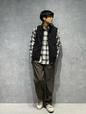 「アイテム（ベスト）」を使った、daisukeさん（メンズ・169cm）の秋コーディネート