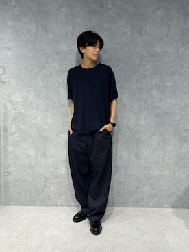 「アイテム（ニット/セーター）」を使った、daisukeさん（メンズ・170cm）の夏コーディネート