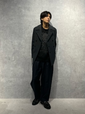 「アイテム（ピーコート）」を使った、daisukeさん（メンズ・170cm）の冬コーディネート