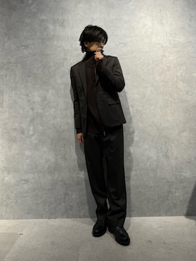 「アイテム（スーツパンツ）」を使った、daisukeさん（メンズ・170cm）の冬コーディネート