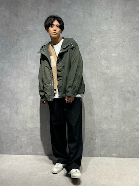 「NANO universe（ナノユニバース）のアイテム（スラックス）」を使った、daisukeさん（メンズ・169cm）の秋コーディネート