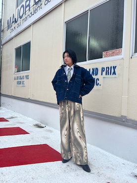 「AIMNAIM（エイムネイム）のアイテム」を使った、れーやさん（メンズ・172cm）の冬コーディネート