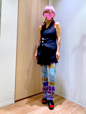 「HYSTERIC GLAMOUR（ヒステリックグラマー）のアイテム（牛仔裤、その他）」を使った、vgxs7kaさん（レディース・157cm）の夏コーディネート