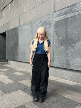 「SMELLY（スメリー）のアイテム（スカート）」を使った、ミユさん（レディース・148cm）の夏コーディネート
