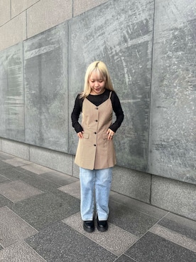「HEYUMM（ヘユム）のアイテム」を使った、ミユさん（レディース・148cm）の秋コーディネート