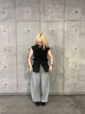「イエベ春」｜「アイテム（グレー系）」を使った、ミユさん（レディース・148cm）の夏コーディネート