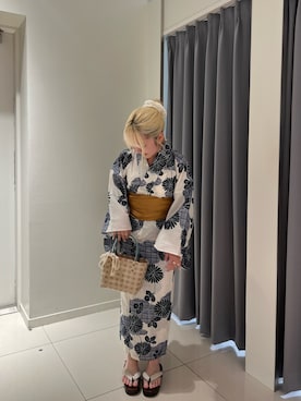 「ゆかた」｜ミユさん（レディース・148cm）の夏コーディネート