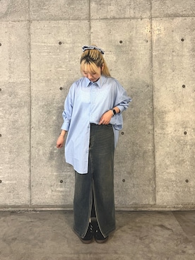 「アイテム（スカート）」を使った、ミユさん（レディース・148cm）の秋コーディネート